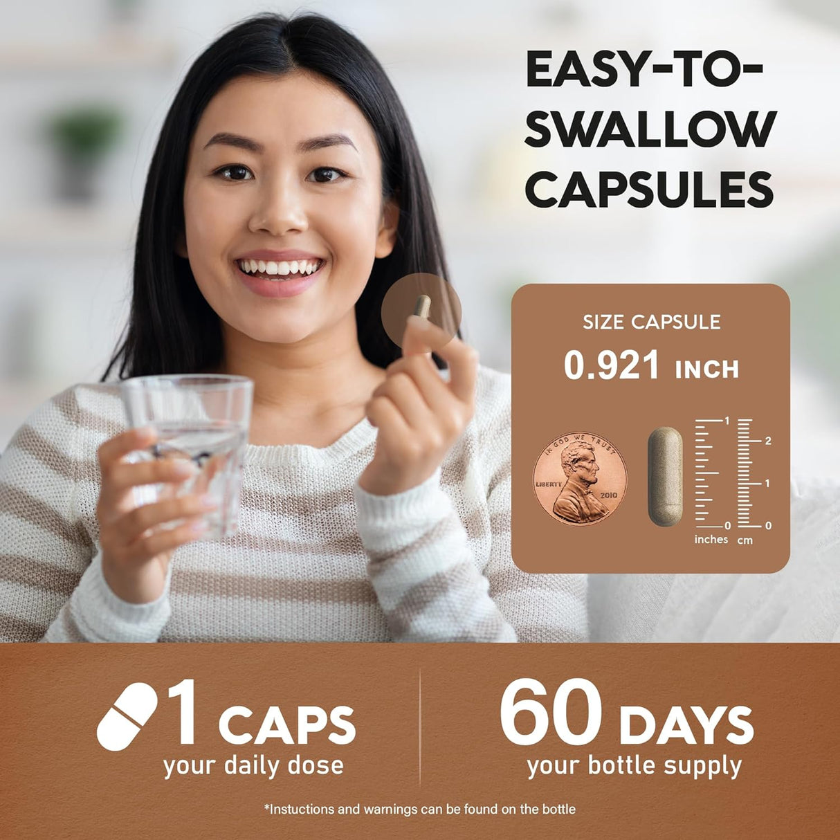 Cápsulas de Canela de Ceilán 8000 mg, Extra Fuerza, 60 Unidades