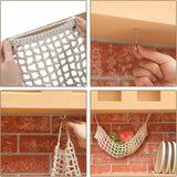 Hamaca de Frutas Macrame, 2 Pcs, 11.8x20 con 4 Ganchos