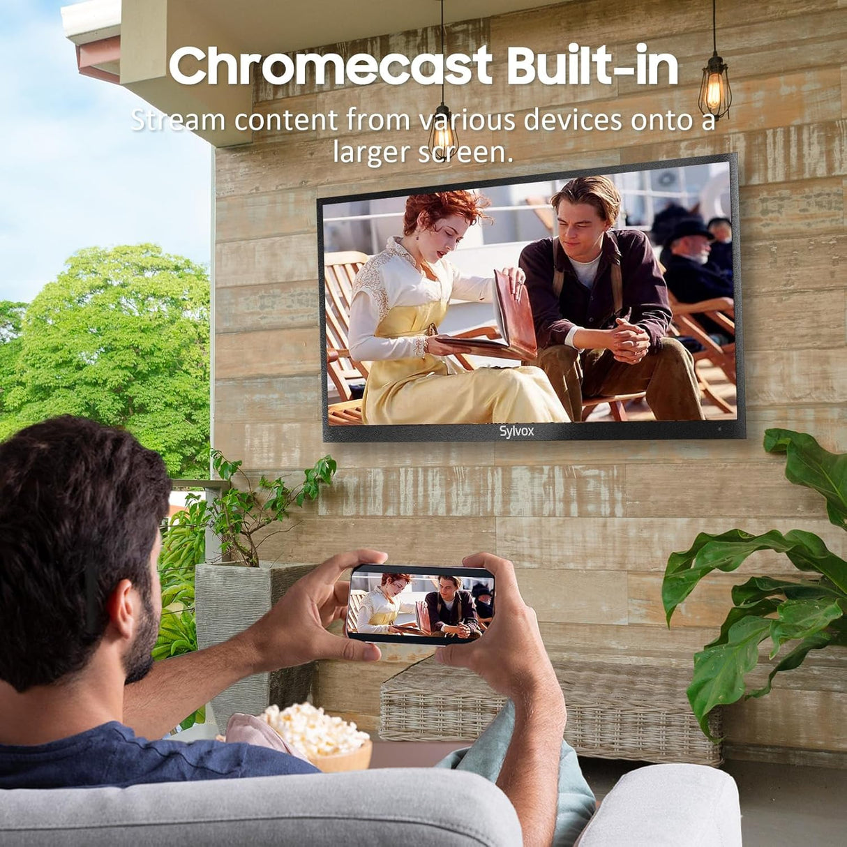 Televisor Exterior SYLVOX 55 4K IP55 Google TV Deck Pro 2.0