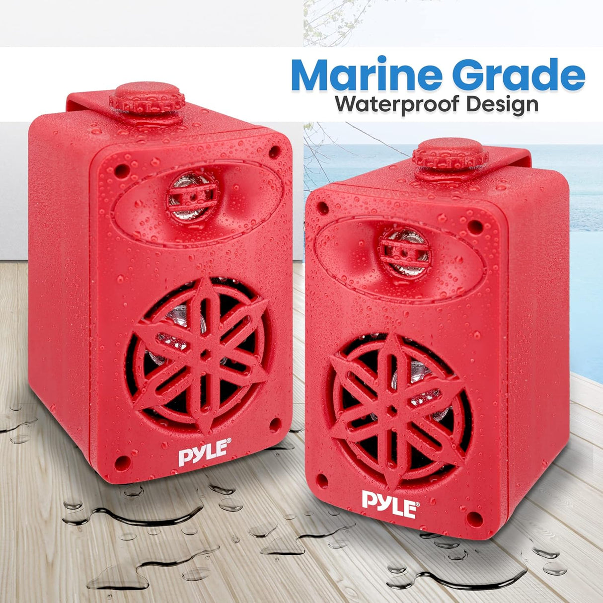 Parlante de altavoces Bluetooth PYLE-HOME PDWRBT36RD