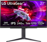 Monitor Gaming LG 27 QHD 240Hz 1ms G-SYNC FreeSync UltraGear