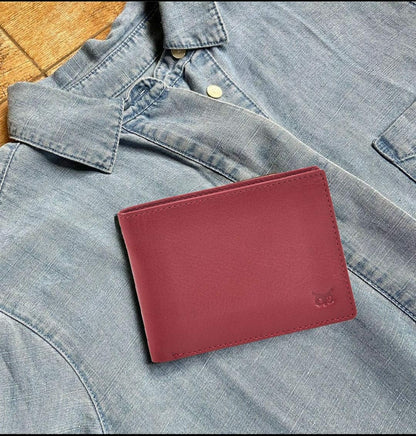 Billetera Bifold de Cuero Real RFID para Hombre - Minimalista