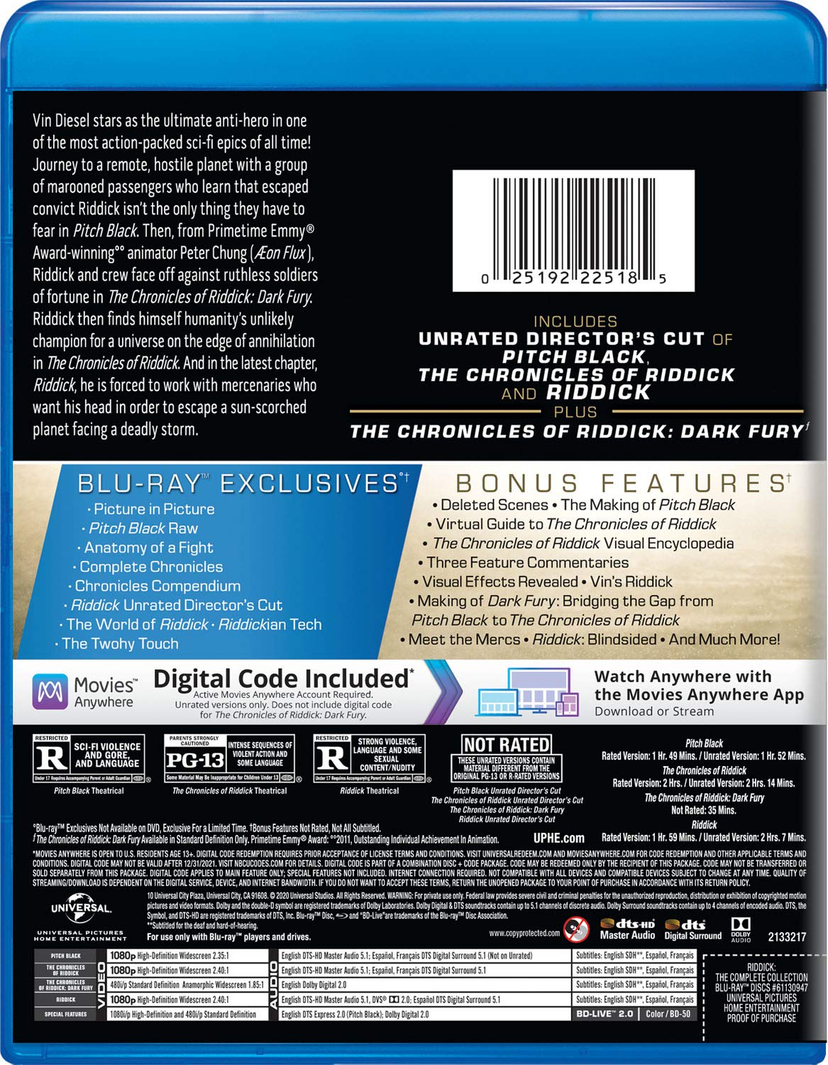 Riddick: The Complete Collection [Blu-ray]