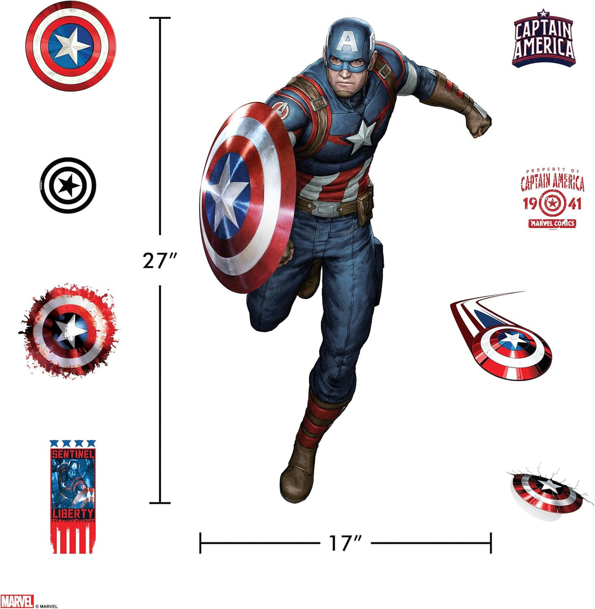 Wall Palz Vinilos Decorativos Captain America 27 Realidad Aumentada