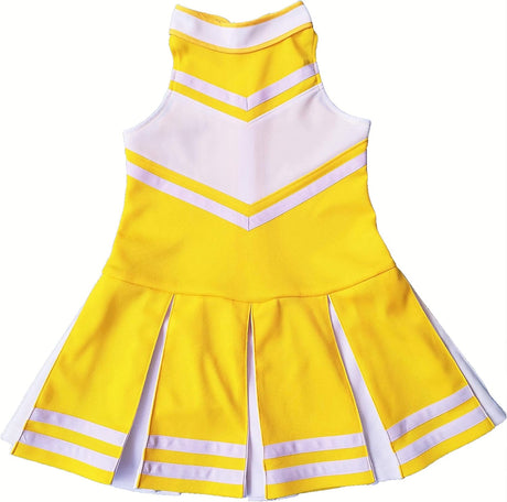 Disfraces de animadora para niñas talla S amarillo y blanco
