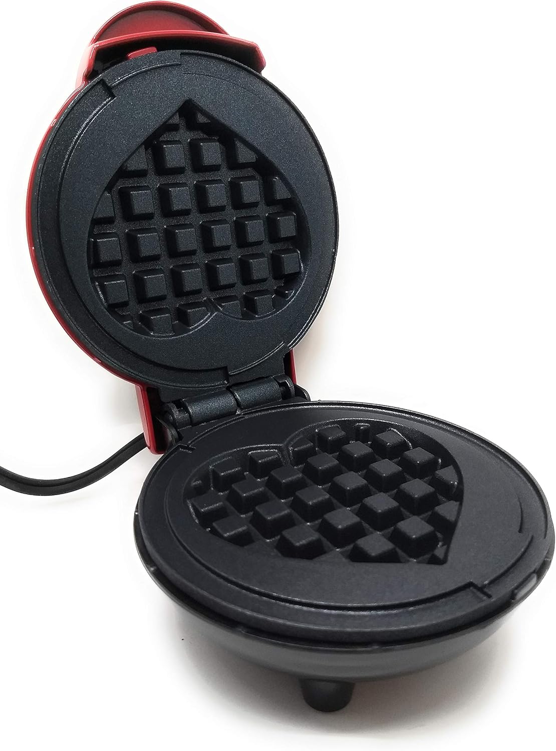 Mini Waffle Iron 4 Corazón Dash con Recetario Keto Charmed