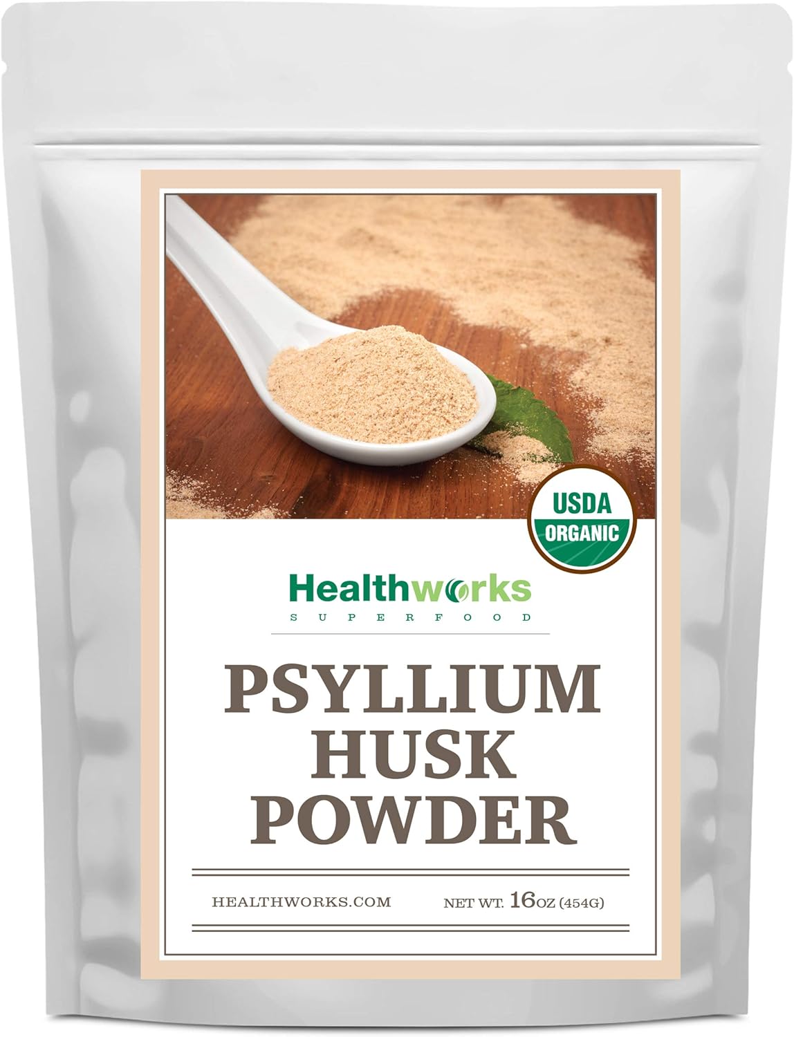 Polvo de cáscara de psyllium orgánico de la India | Keto, vegano
