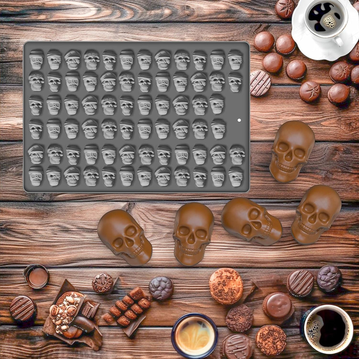 Moldes de Silicona para Caramelos Halloween, 70 Cavidades, 1 PCS