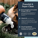 Fera Pets - Aceite de pescado para perros y gatos, 16 onzas, 96 porciones, aceite de pescado líquido con pescado capturado en la naturaleza para mantener la piel, el sistema inmunológico y la función