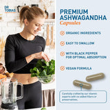 Cápsulas de Ashwagandha 1300mg Dr. Tobias, 60 Veganas