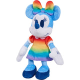 Peluche pequeño de Minnie Mouse con diseño de arcoiris