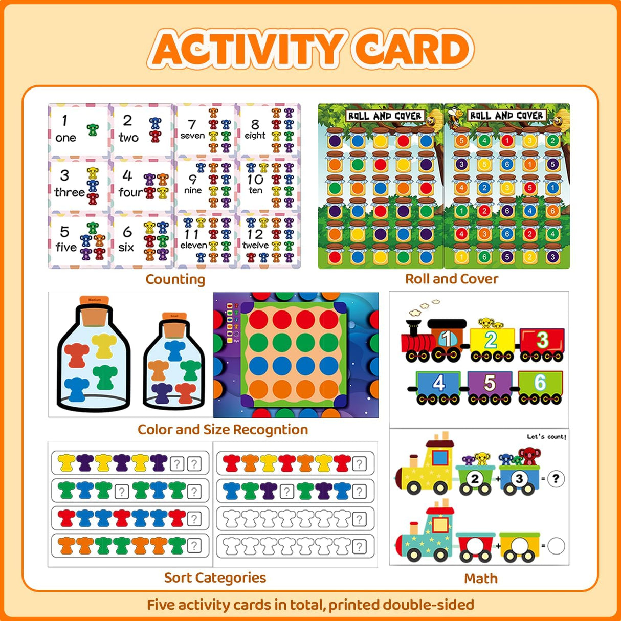 Contadores de Koala, Juguetes Educativos, Juego de Matemáticas