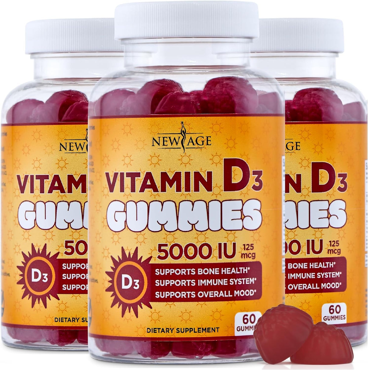 Vitamina D3 125 mcg Salud Ósea Sin Gelatina