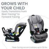 Asiento convertible para automóvil de 17 pulgadas  grafito