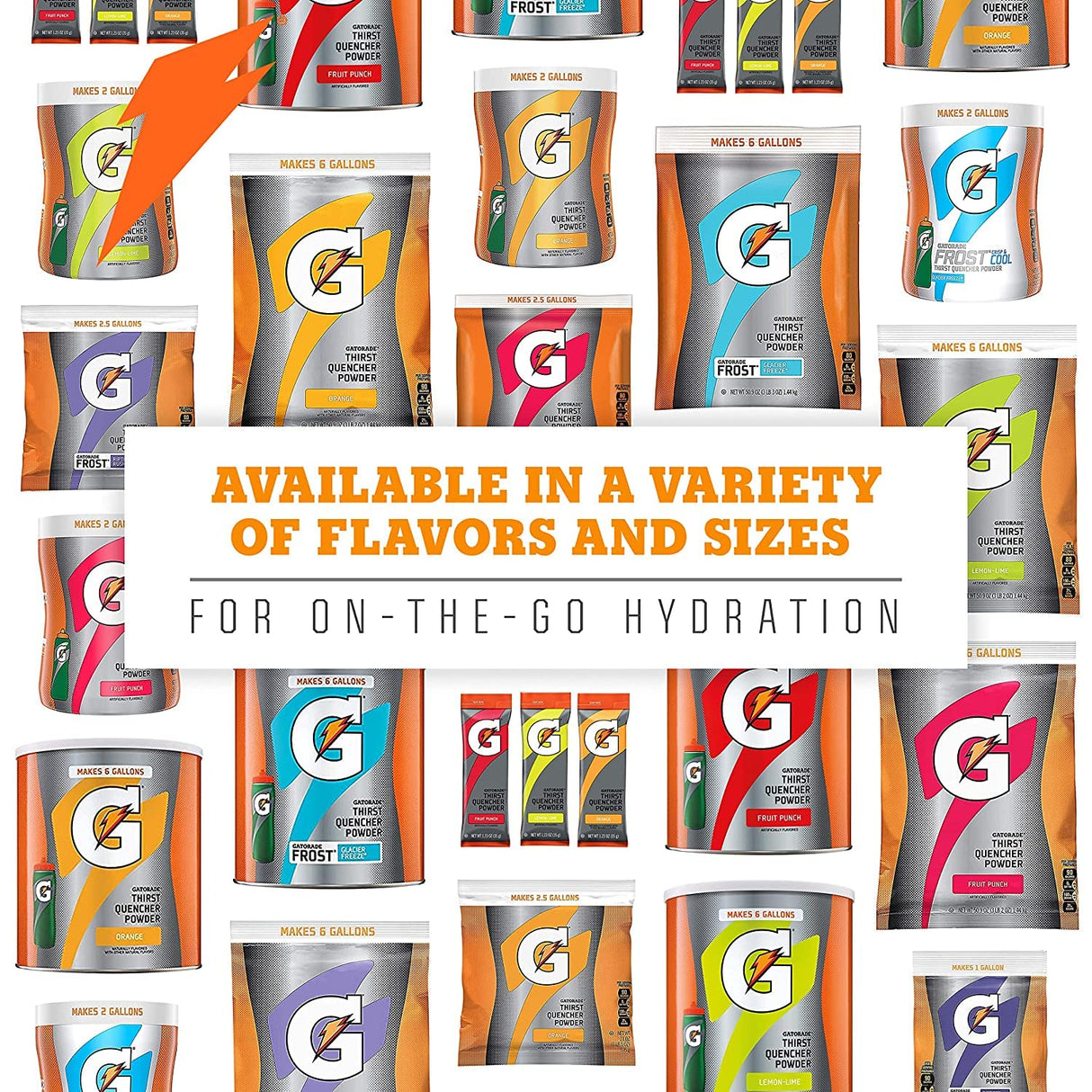 Polvo Gatorade para Hidratación, 76.5 oz, Sabor Naranja