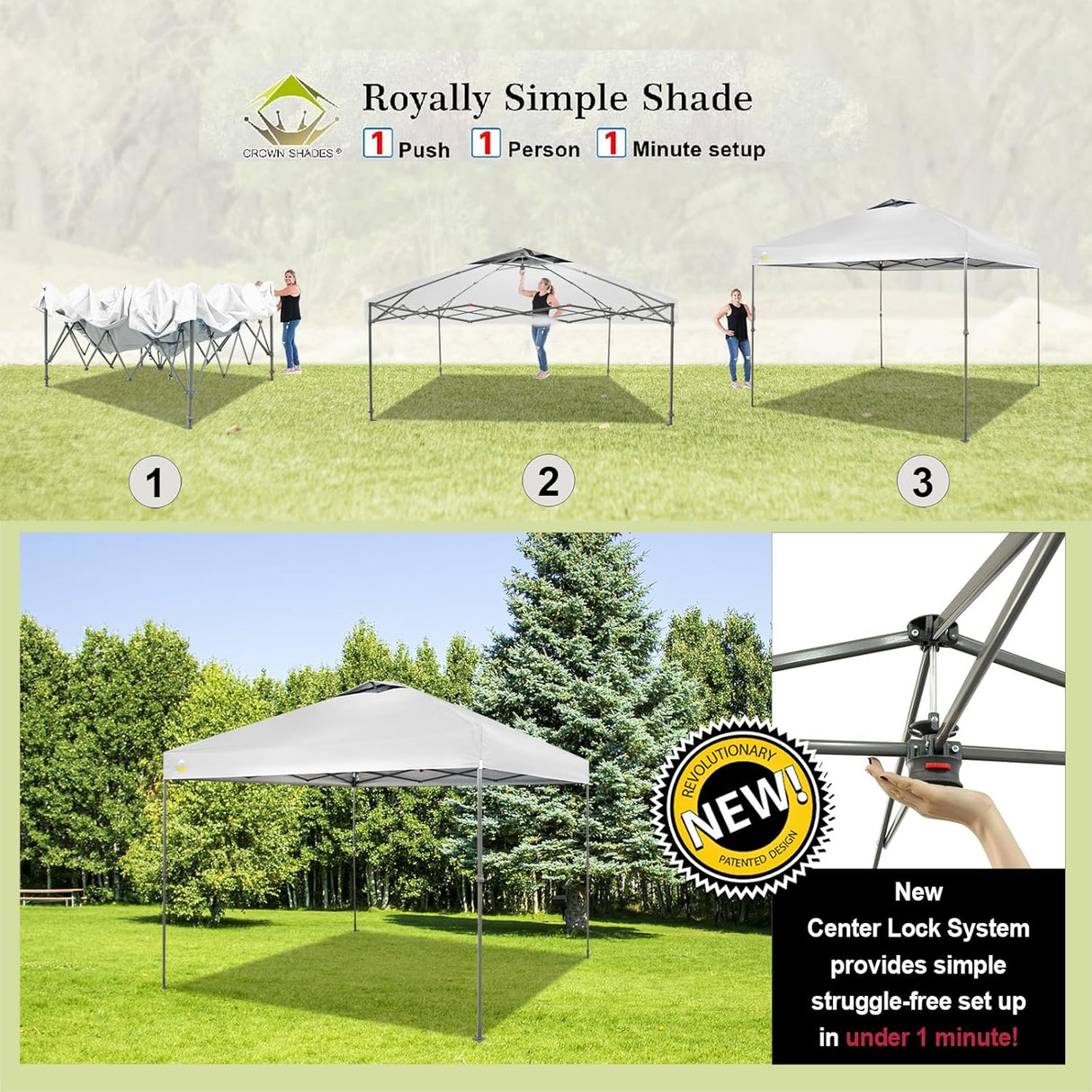 Carpa CROWN SHADES 10x10 para Playa con Bolsa y Accesorios
