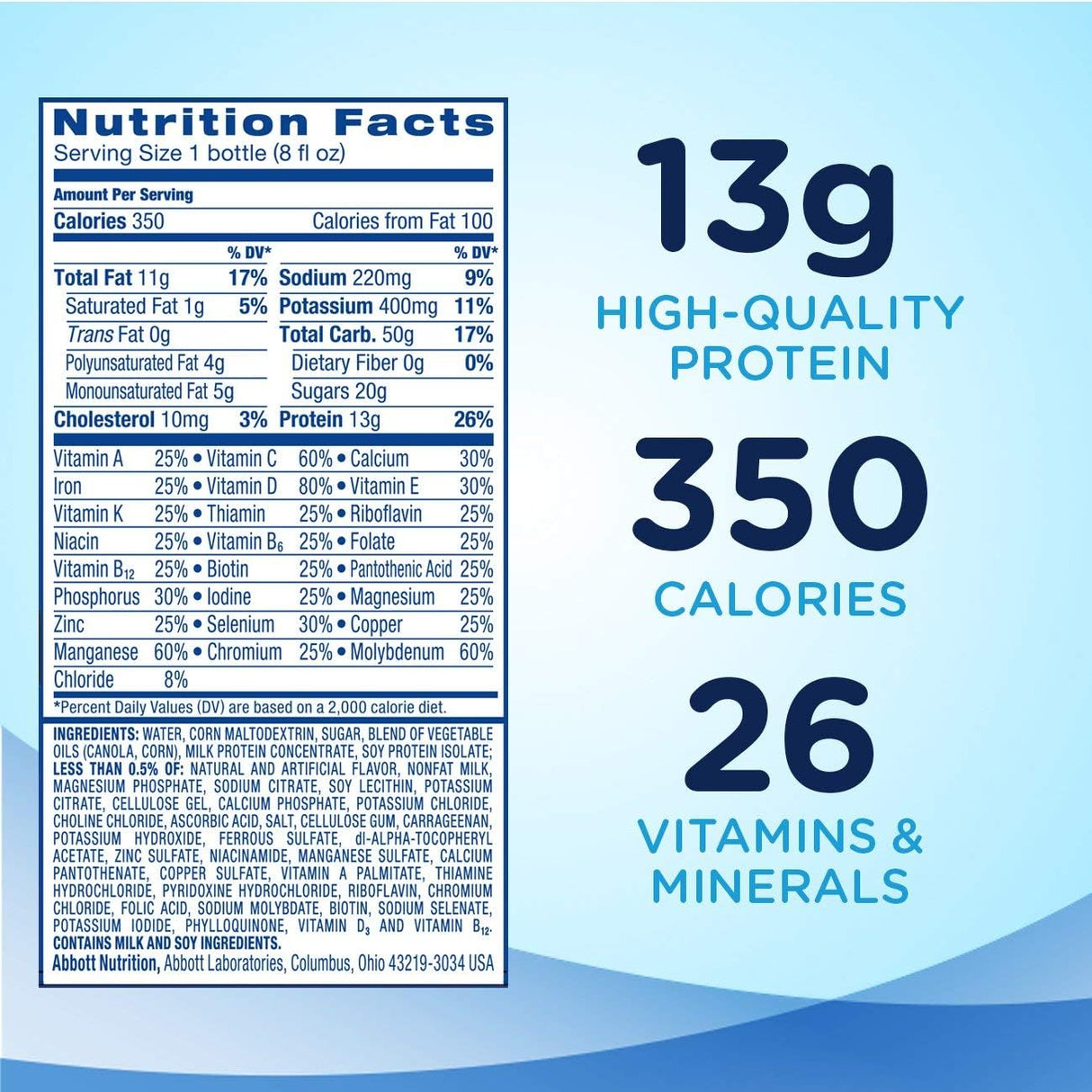 Ensure Plus Nutrición Terapéutica Líquida 27 vitaminas 8 oz 6 pack