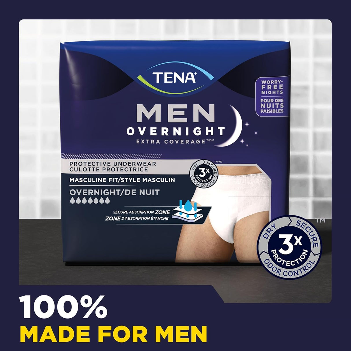 Protección TENA Men Overnight Extra Coverage L/XL 48 ct