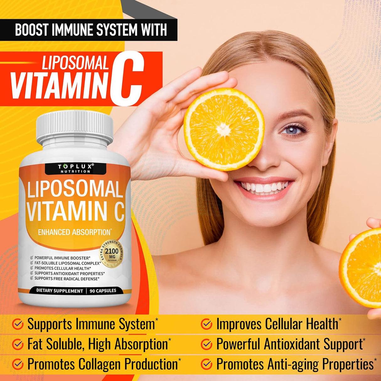 Suplementos Liposomal Vitamina C 2100 mg   vegano sin OMG