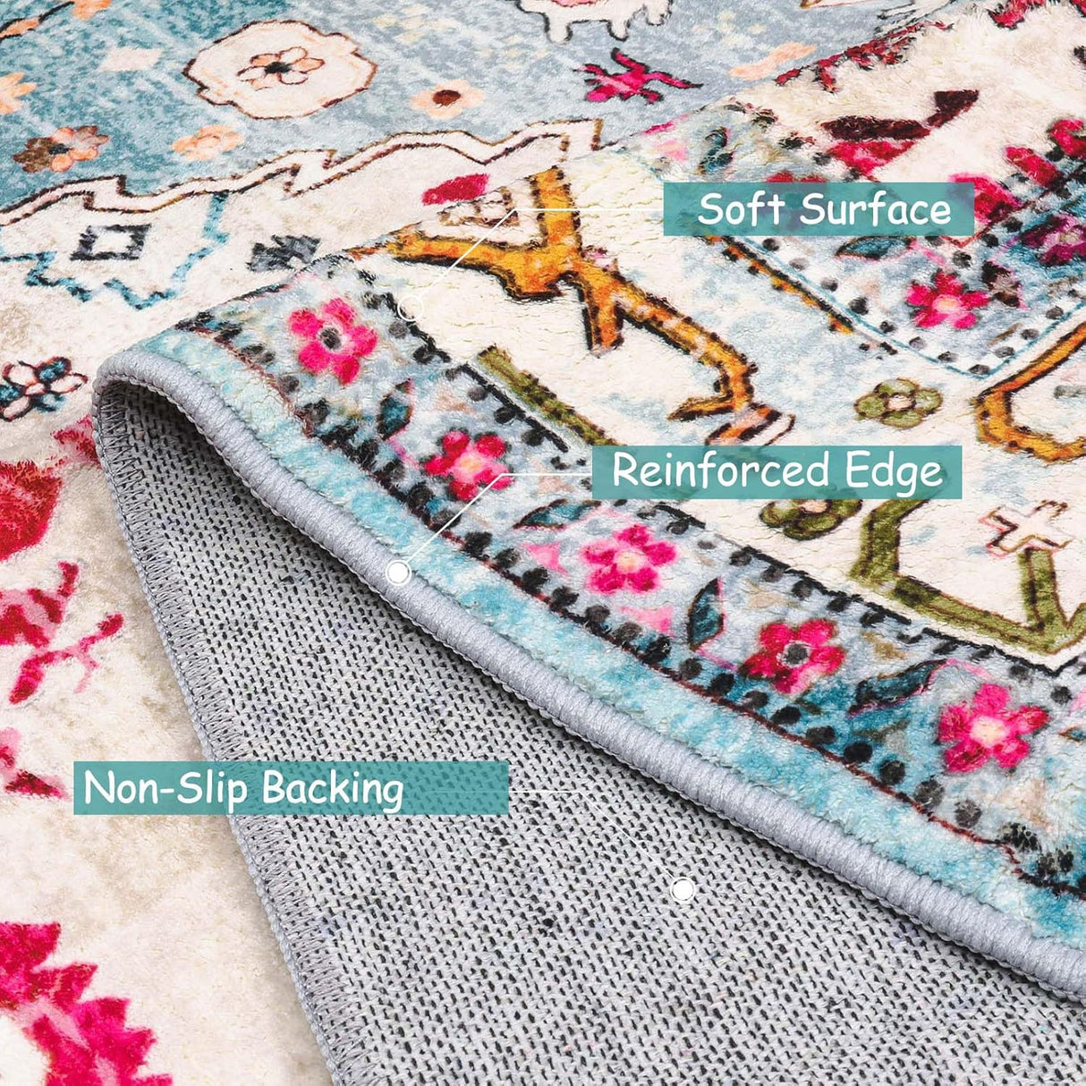 Tapete decorativo tribal bohemia lavable para sala de estar