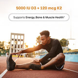 Sandhu Vitamina D3 K2 Magnesio 5000 IU 120 Cápsulas