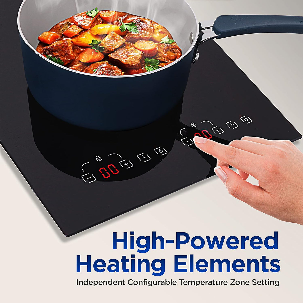 NutriChef  placa eléctrica de dos quemadores
