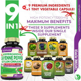 Cápsulas Suplemento Pimienta Cayena 13200mg, Salud Cardiovascular