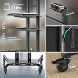 Soporte móvil para TV ONKRON, ajustable, VESA 800x500, 200 lbs