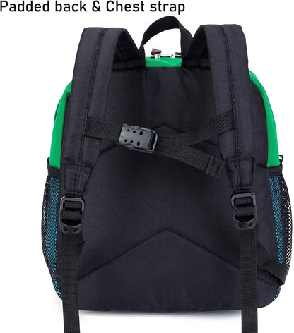 Morral o Mochila escolar para niños color verde y azul