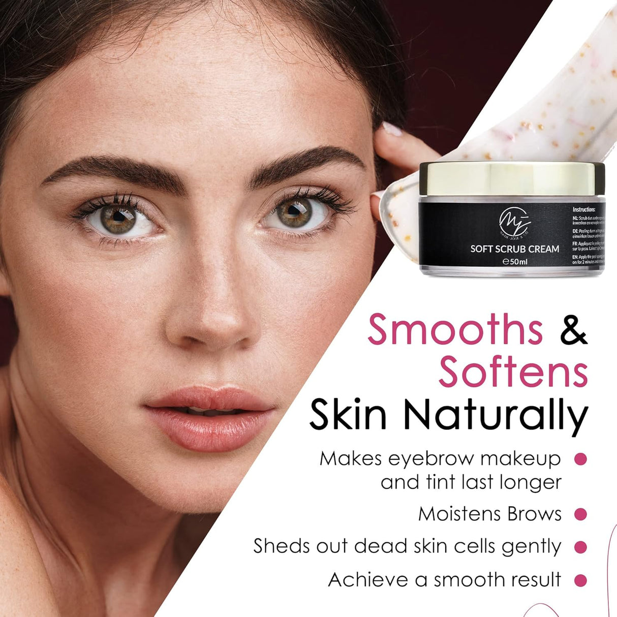 Perfección de cejas:exfoliante profesional de cejas