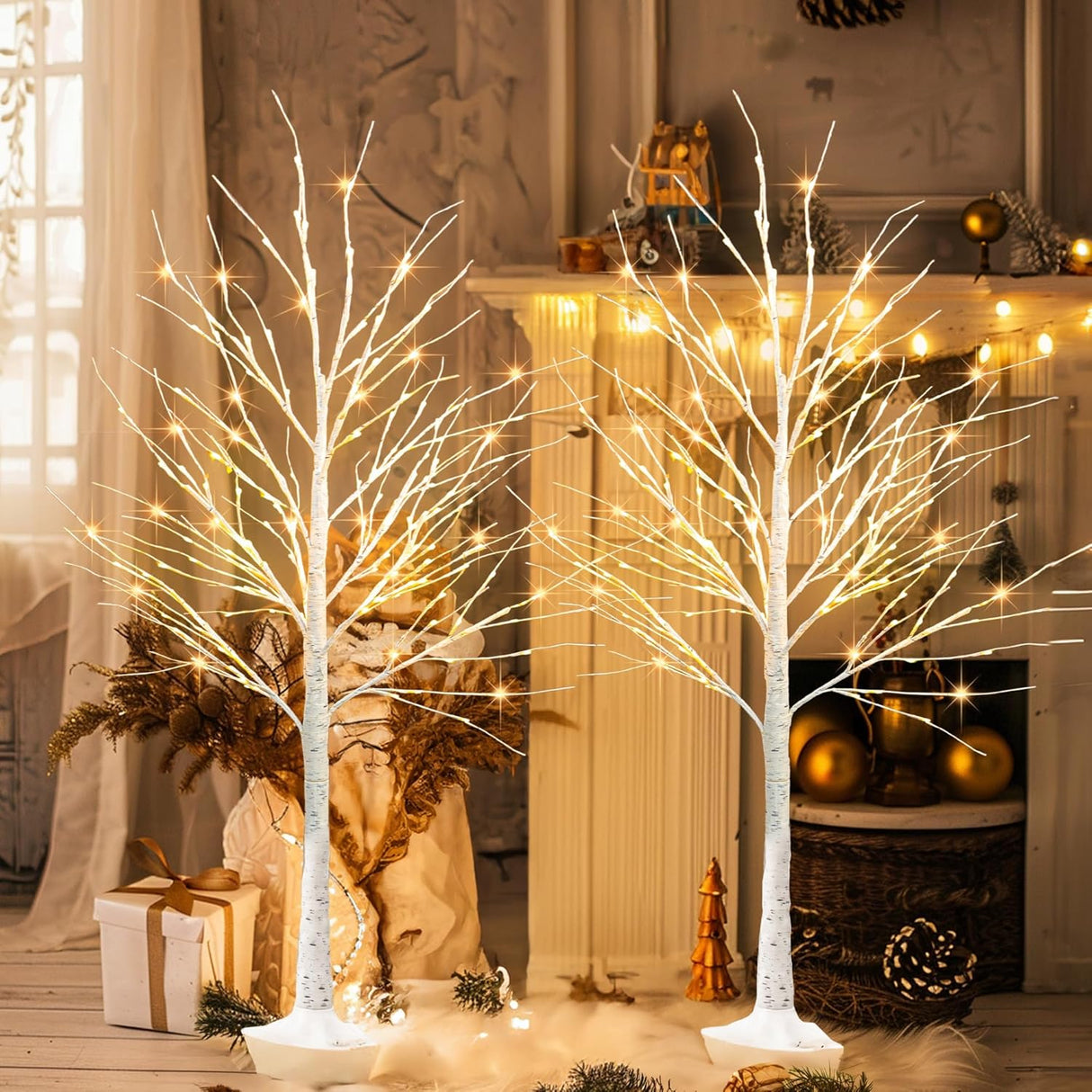 Árbol de Navidad LED TW SHINE 6 FT Pre-iluminado 144 luces