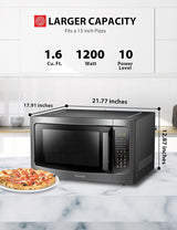 Microondas Toshiba 1.6 Cu.ft, 1200W, Sensor, ML-EM45P(BS)