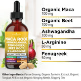 Suplemento líquido de Maca, Ashwagandha y más, 2oz