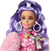 Barbie Extra Muñeca y Accesorios con Pelo Largo y Perrito