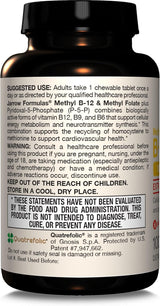 Suplemento Methyl B-12 5000 mcg Jarrow Formulas, 60 tabletas