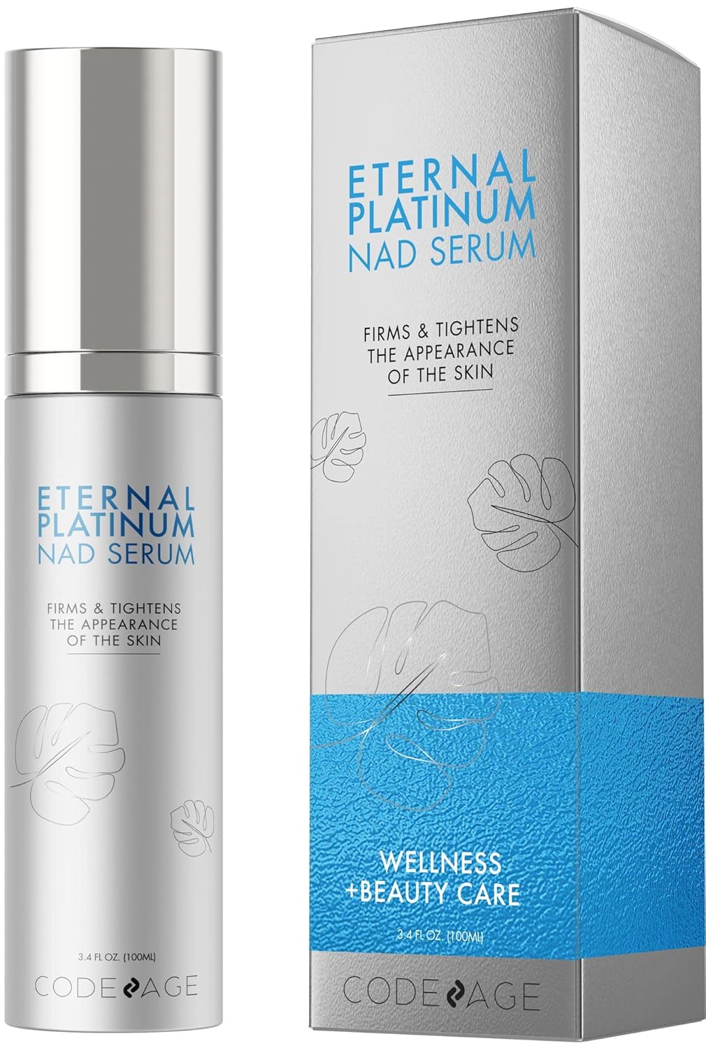Suplemento Eternal Platinum NAD Serum, resveratro 3.4 onzas