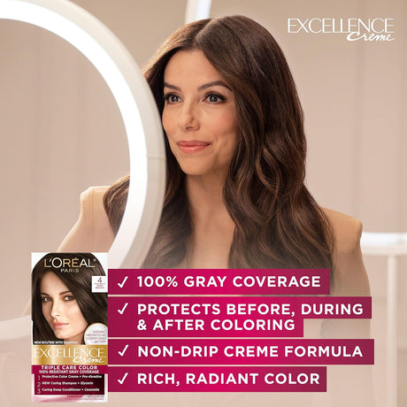 Crema colorante permanente para cabello Excellence