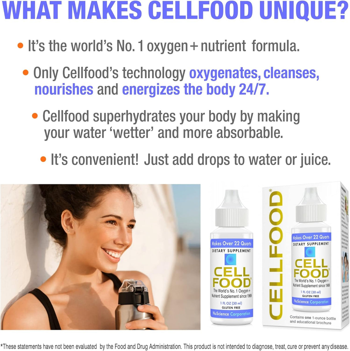 Suplementos Cellfood Concentrado líquido – 1 fl oz pack de 2
