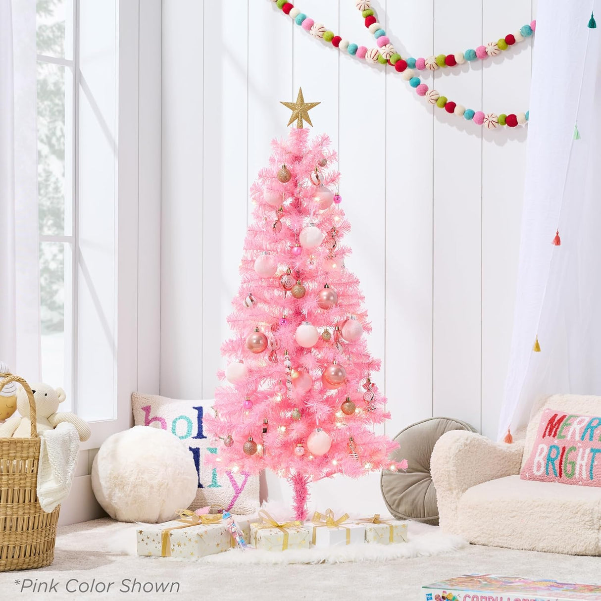 Árbol de Navidad artificial Best Choice Products 4ft con luces LED