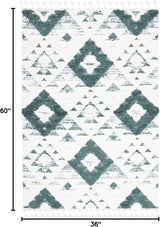 Alfombra Acento Shag Marroquí, Diseño Boho, Modelo MTS688Y