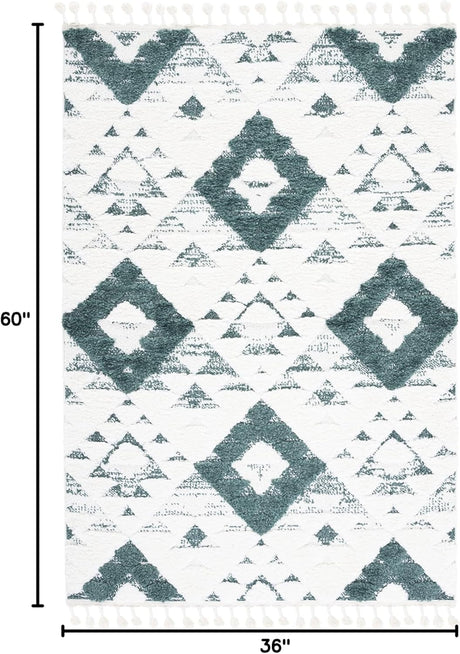 Alfombra Acento Shag Marroquí, Diseño Boho, Modelo MTS688Y
