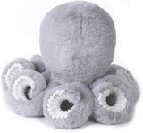 Lambs &amp; Ivy Juguete de peluche de pulpo gris de peluche azul océano - Inky