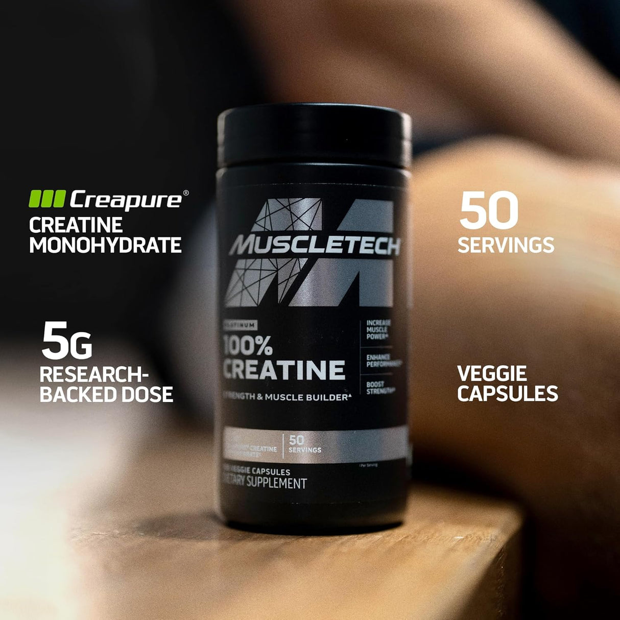 Píldoras de Creatina Monohidratada MuscleTech 100 Cápsulas