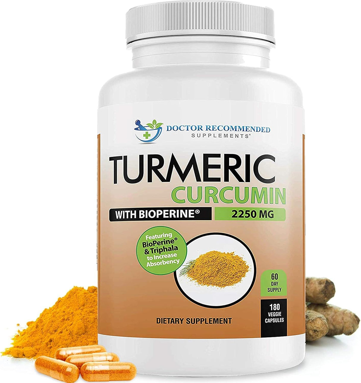 Suplementos Alimenticios Cápsulas de suplemento de cúrcuma