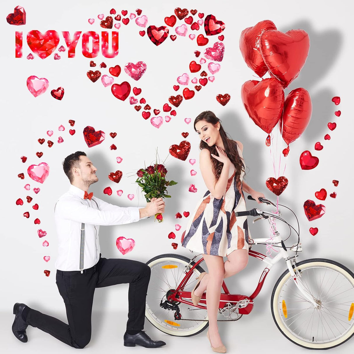 Stickers de Pared para San Valentín, 259 Piezas, Removibles