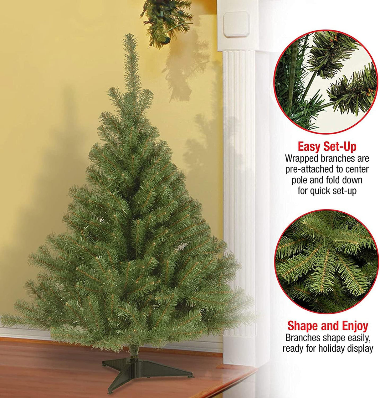 Árbol de Navidad Artificial Mini, National Tree Company, 4 pies, Kincaid Spruce