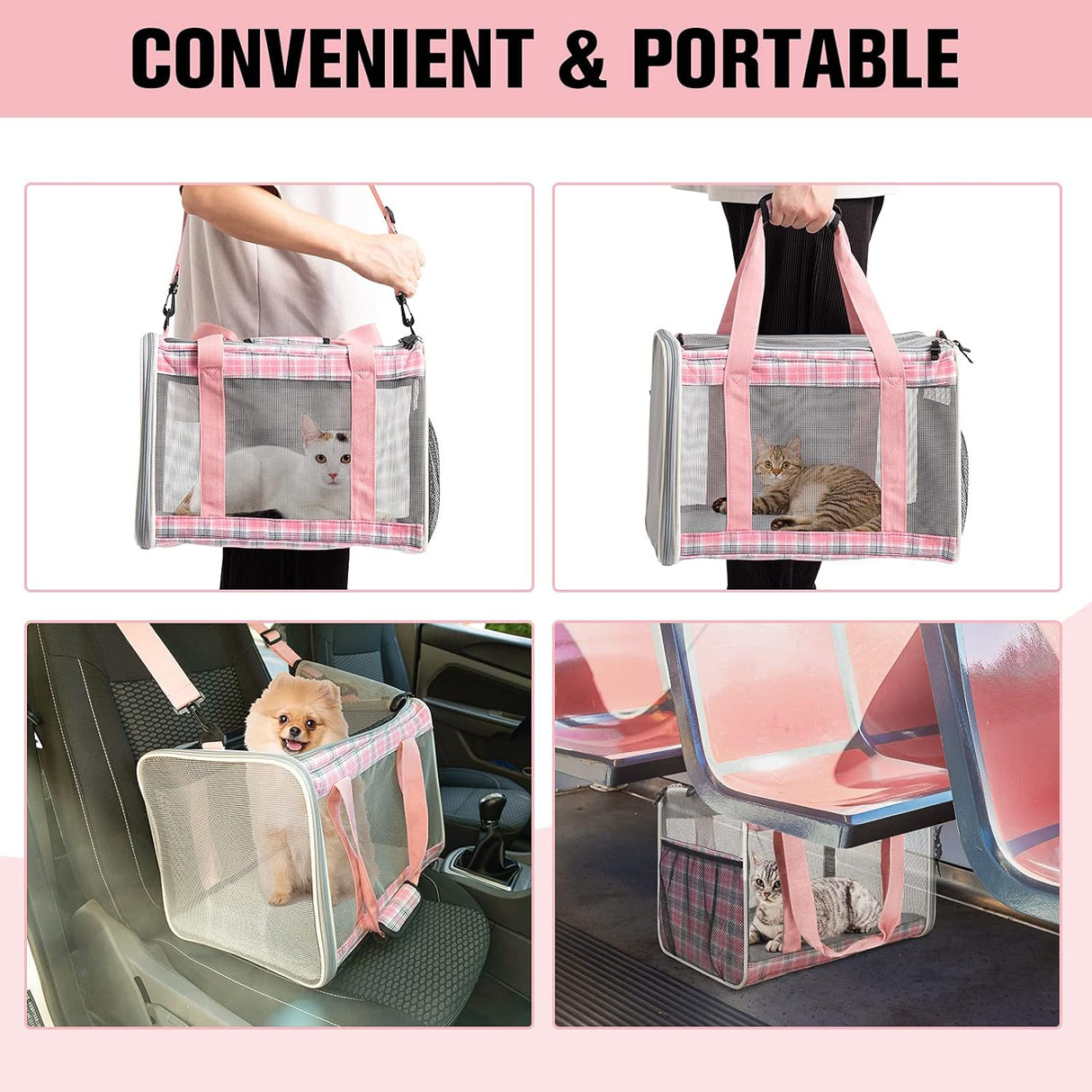 Transportadora de Gato EXPAWLORER, Suave, Aprobada, Grande