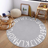 Alfombra Redonda ABC Kids de LIVEBOX, Lavable y Antideslizante