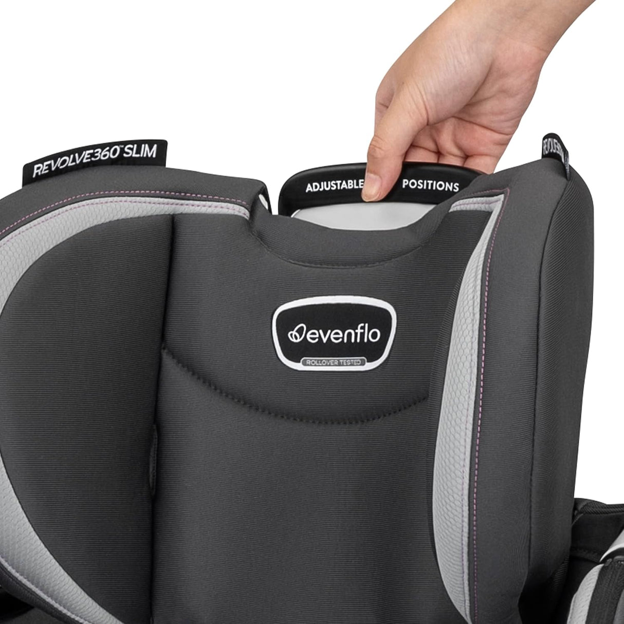 Asiento giratorio 2 en 1 para automóvil con funda Evenflo