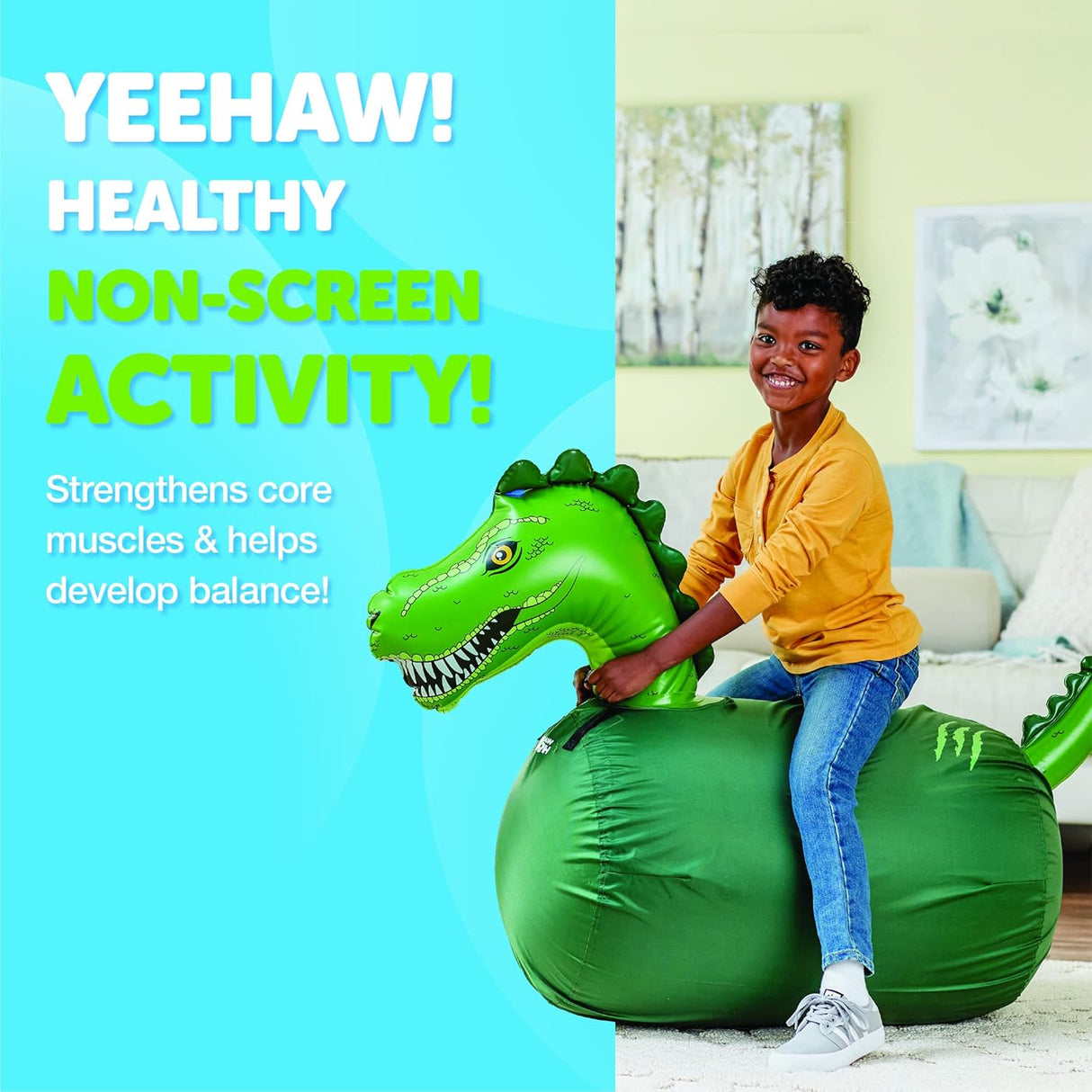 WADDLE Hip Hoppers Inflable Bouncer para Niños, Soporta 250 lbs